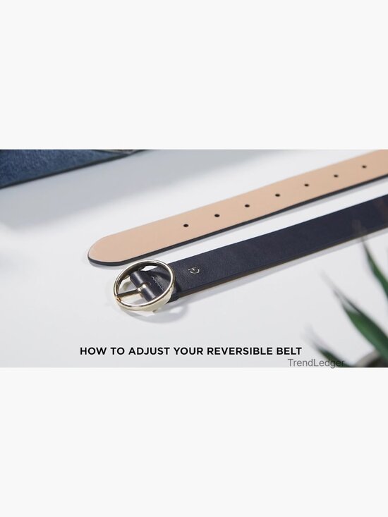 Reversible Wide Leather Belt with Oversized Circle Buckle